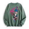Graffiti Punk Character Graphic Crewneck Sweatshirt, US Warehouse, 6 Colors