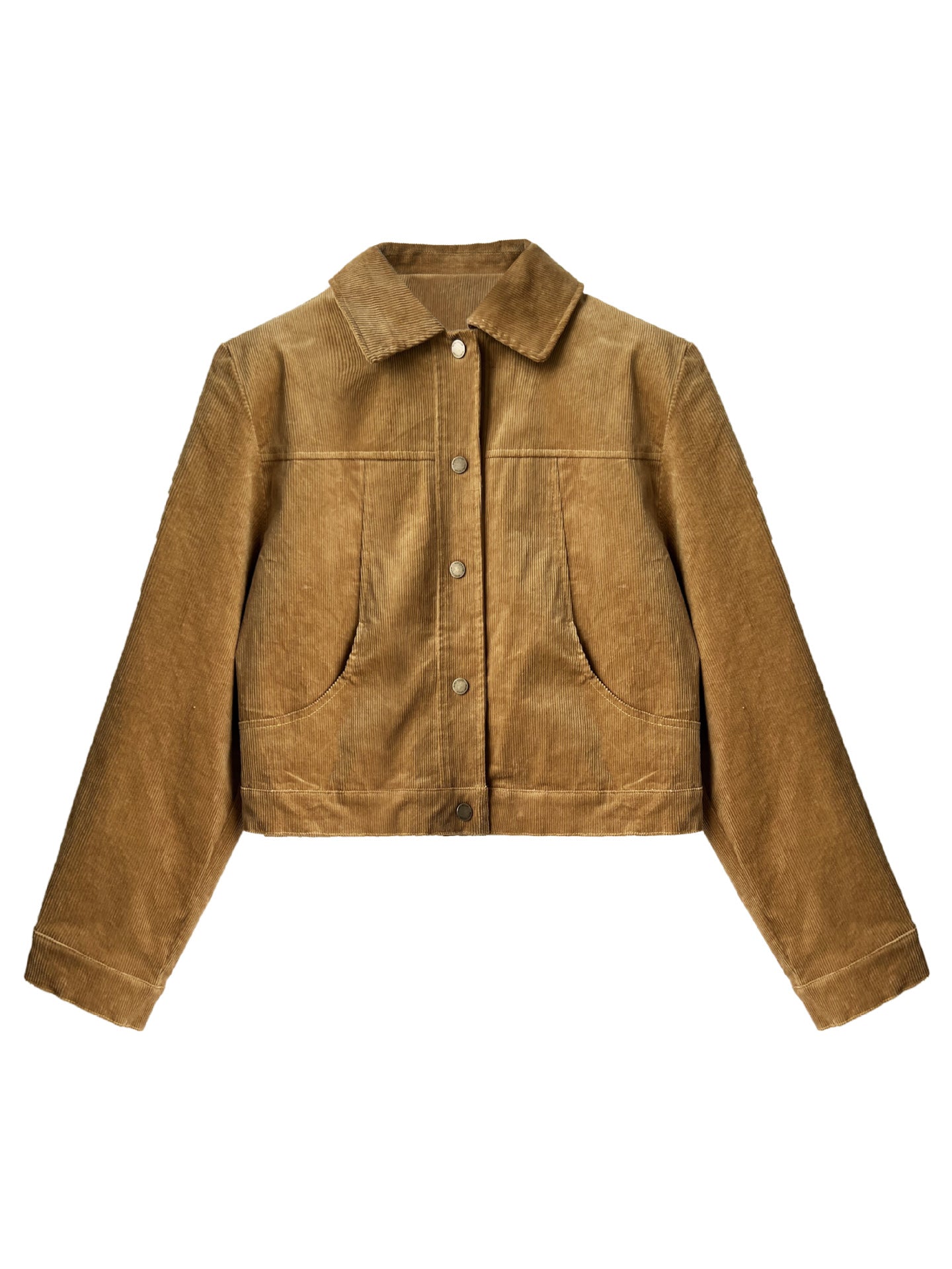 Luxi American Style Vintage Maillard Corduroy Coat Women's Autumn New Loose Casual Jacket Top 9700