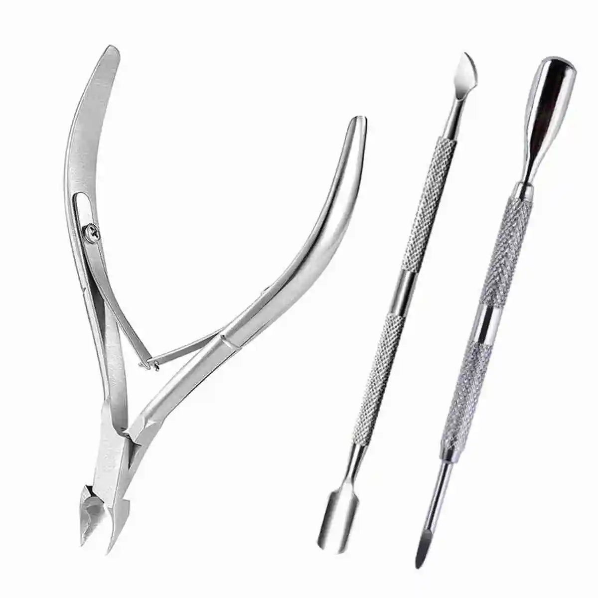Nail Professional Stainless Steel Nail Cutter Scissor Nippers Muti Function Cuticle Pusher Remover Nail Care Manicure Tools 2028