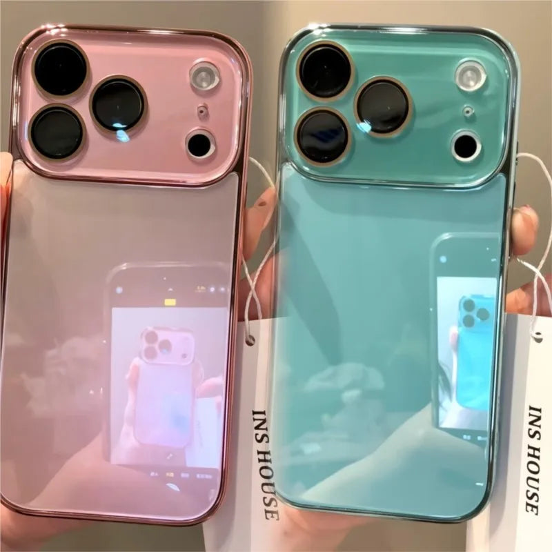 Luxury Tempered Glass Camera Protection Case for iPhone 17 16 15 14 13 12 Pro Max Plating Bumper Shockproof Hard Back Cover