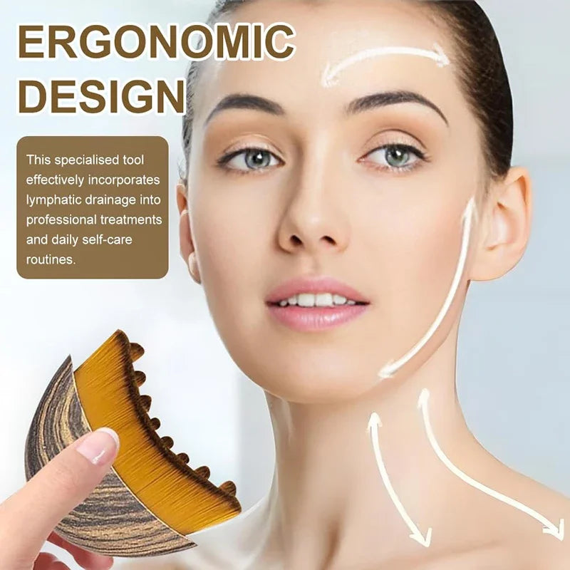 Ergonomic Face Massager Brush for Facial Contour Sculpting Drainage Tool Skin Care & Relaxing Massage