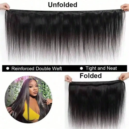 Burmese Bone Straight Human Hair 30 32 Inch Straight Raw Hair Bundles Unprocessed Double Weft Hair Extensions Weave