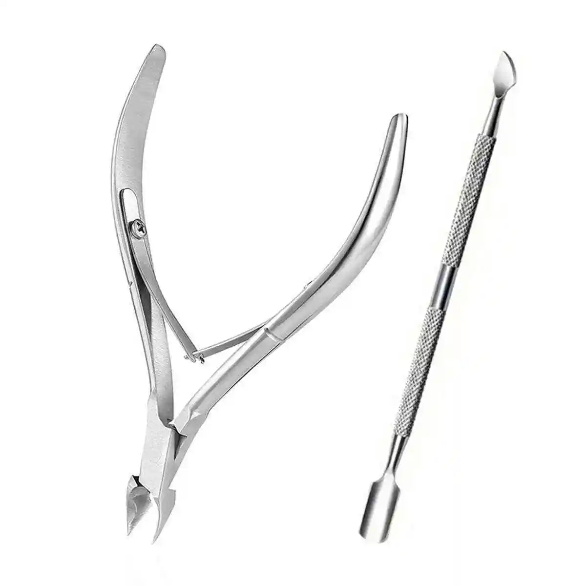 Nail Professional Stainless Steel Nail Cutter Scissor Nippers Muti Function Cuticle Pusher Remover Nail Care Manicure Tools 2028