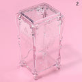 Cotton Pad Nails Storage Box Butterfly Transparent Pink Design Napkins Container Brush Organizer Makeup Case Nail Art Tools
