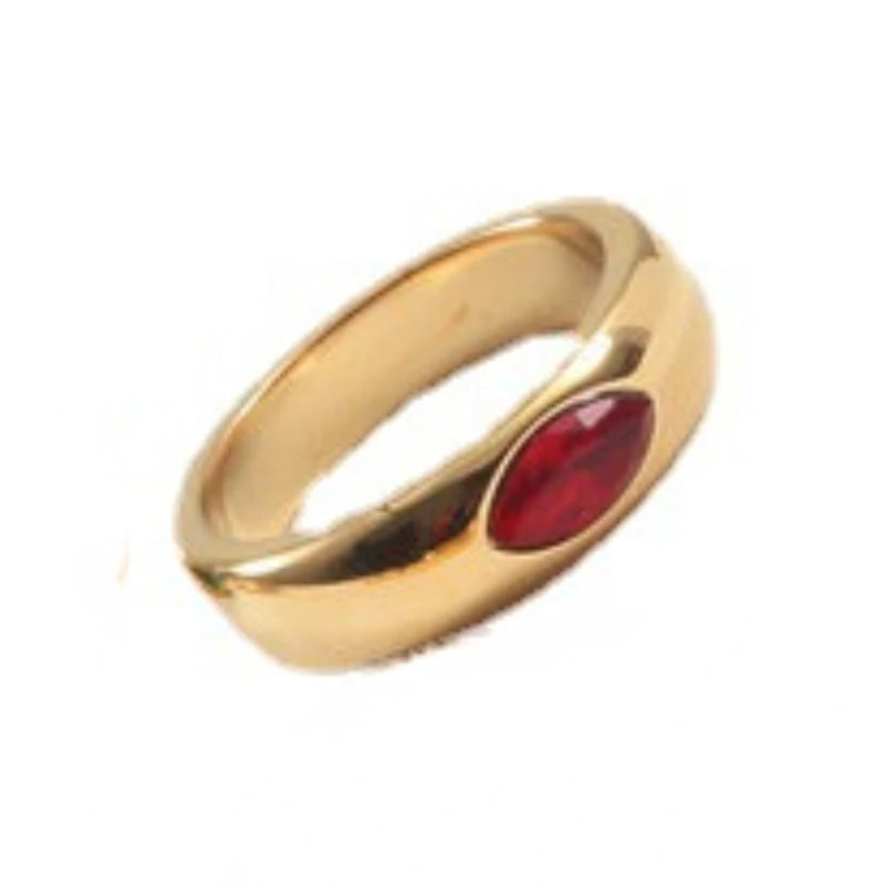 Hot Sale Multicolor Zrcon Eye Shaped Ring for Women Stainless Steel Ring New