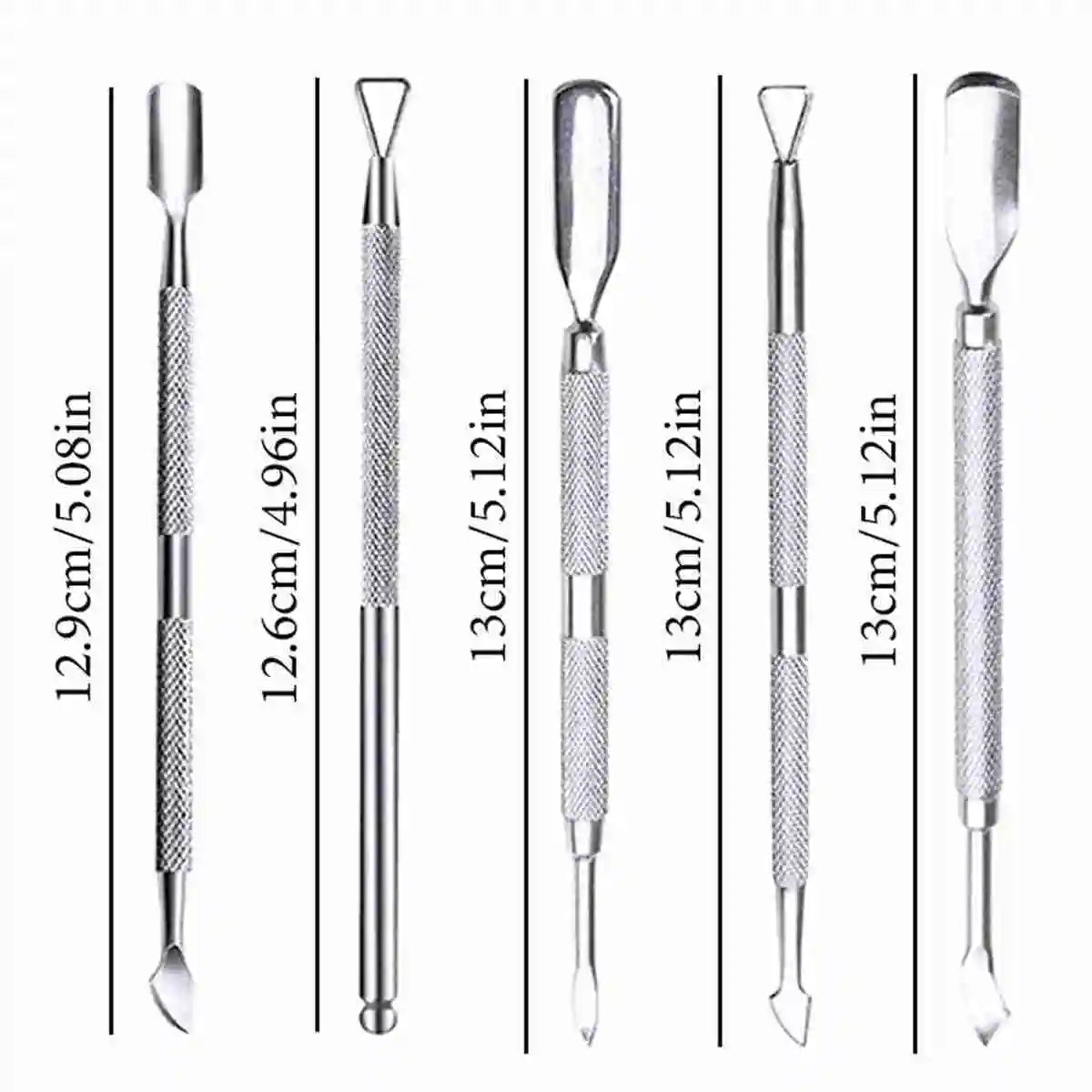 Nail Professional Stainless Steel Nail Cutter Scissor Nippers Muti Function Cuticle Pusher Remover Nail Care Manicure Tools 2028