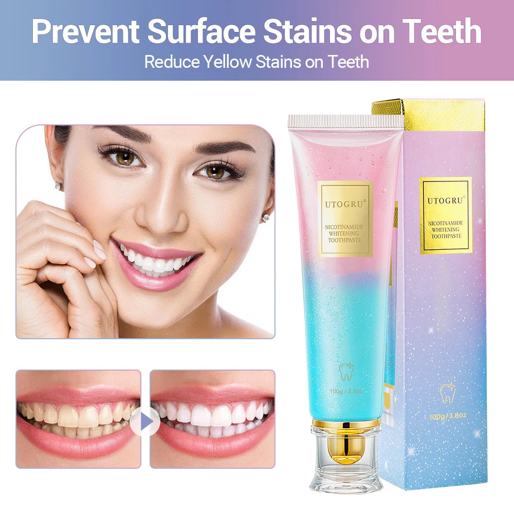Niacinamide Whitening Toothpaste Refreshing Clean Teeth For Men And Women Fresh Breath Toothpaste To Remove Surface Stains