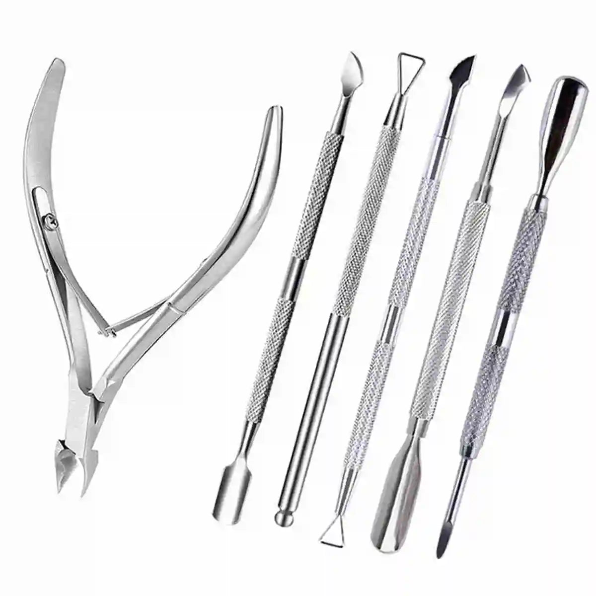 Nail Professional Stainless Steel Nail Cutter Scissor Nippers Muti Function Cuticle Pusher Remover Nail Care Manicure Tools 2028