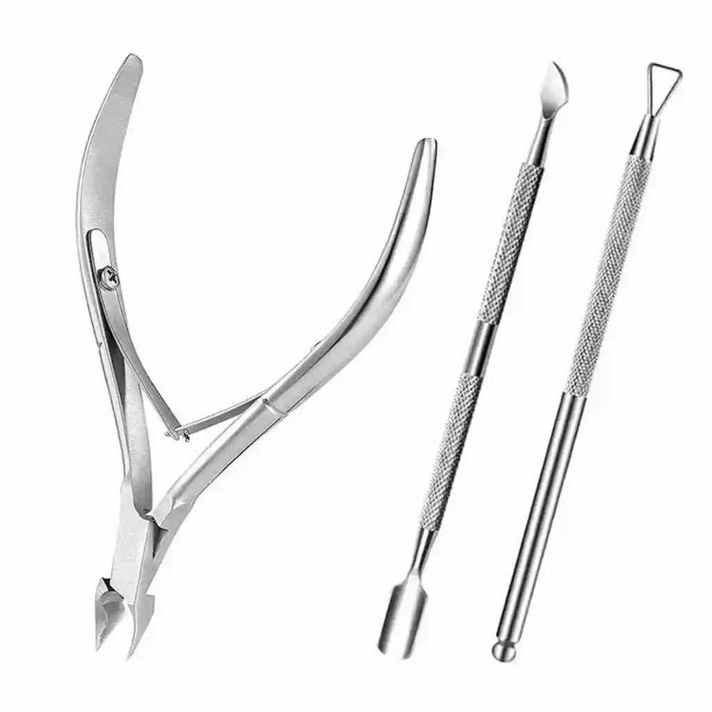 Nail Professional Stainless Steel Nail Cutter Scissor Nippers Muti Function Cuticle Pusher Remover Nail Care Manicure Tools 2028
