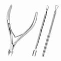 Nail Professional Stainless Steel Nail Cutter Scissor Nippers Muti Function Cuticle Pusher Remover Nail Care Manicure Tools 2028