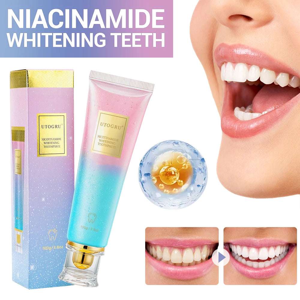 Niacinamide Whitening Toothpaste Refreshing Clean Teeth For Men And Women Fresh Breath Toothpaste To Remove Surface Stains