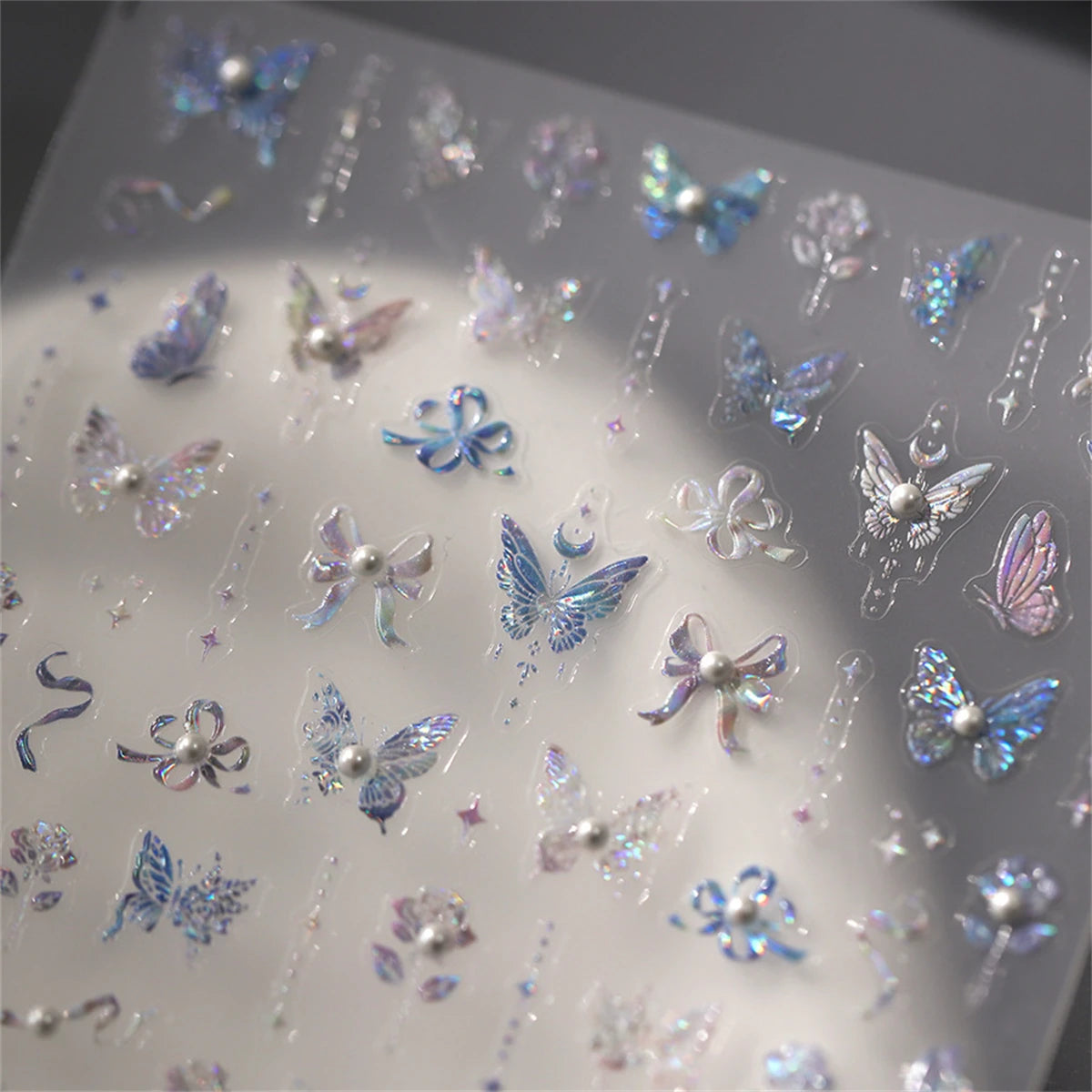 1pcs 5D Diamond Butterfly Nail Art Stickers Holographic Butterfly Nail Decorations Decals DIY Self-Adhesive Slider Accessories