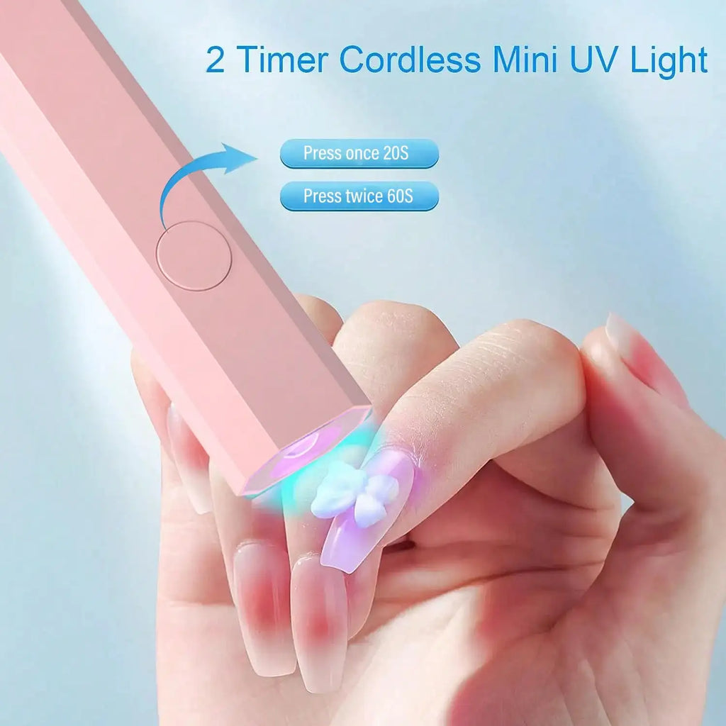 Portable Nail Dryer, USB Mini Nail Dryer Lamp, 180mAh Battery UV LED Nail Lamp, Suitable For Curing All Nail Gels, Applicable For Home Nail Salon